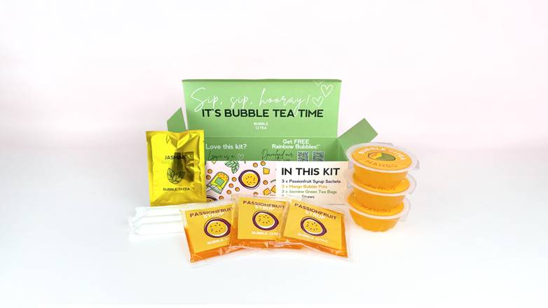 Fruit Tea Kit (Mango Boba + Passionfruit syrup)