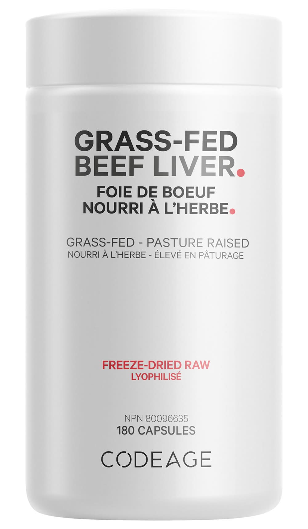Codeage Grass Fed Beef Liver Capsules (180 ct)