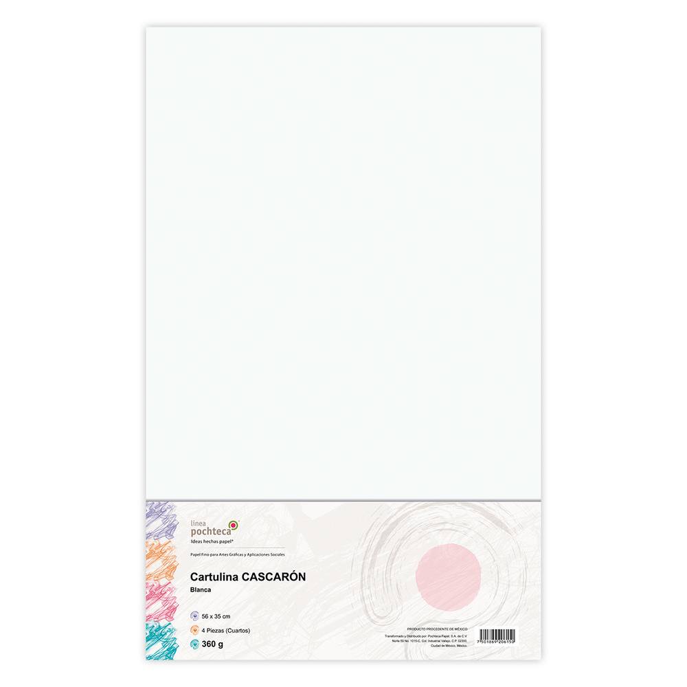 Pochteca papel cascarón blanco (paquete 4 piezas)