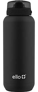 ello Cooper Stainless Steel Vacuum Insulated Water Bottle, 32 oz., Black (489-0999-400-6)