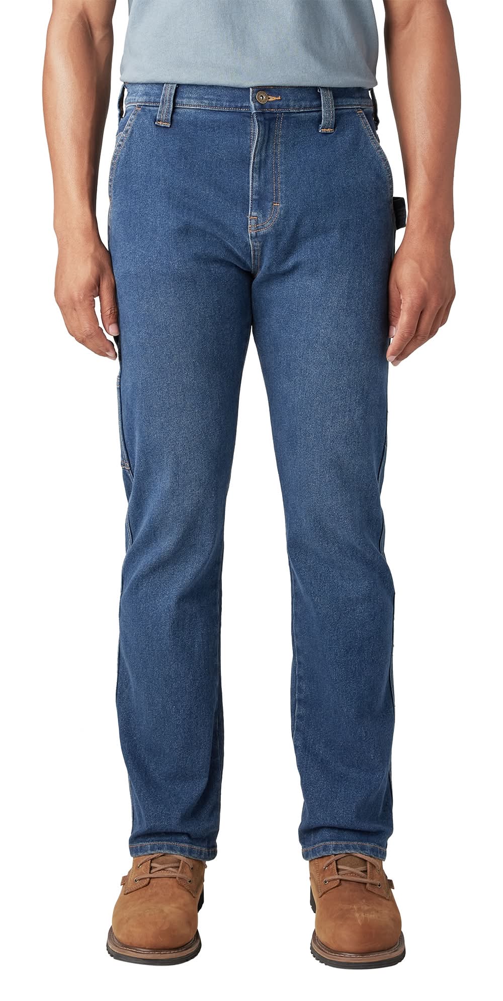 Dickies Men's Regular Fit Denim Medium Wash Denim Work pants ( 42 x 30 )
