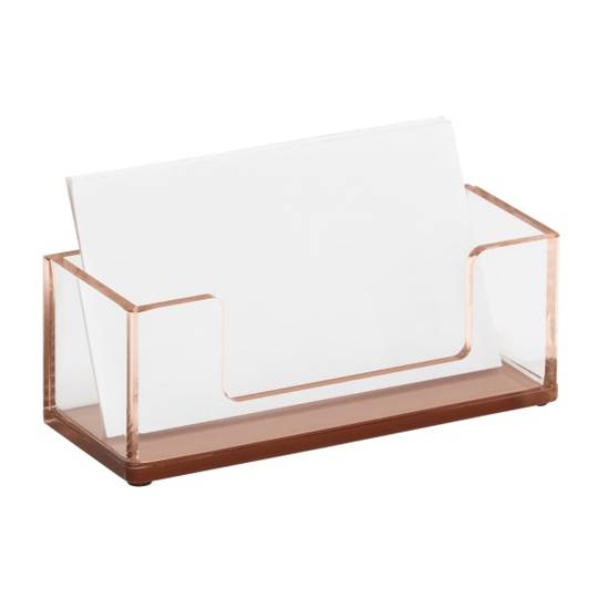 Realspace Rose Gold Acrylic Business Card Holder