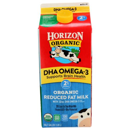 Horizon Organic DHA Omega-3 2% Reduced Fat Milk