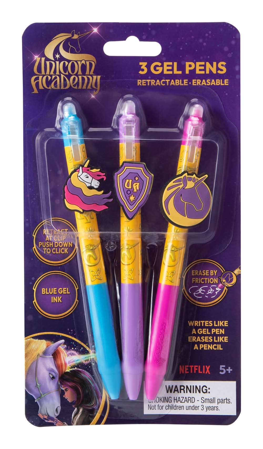 Licensed Gel Pens 3-Pack Unicorn Academy