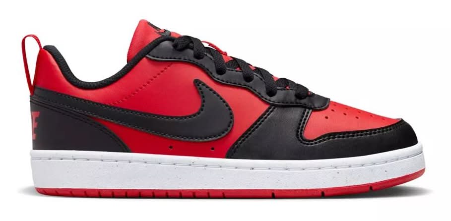 Nike Court Borough Low Recraft Sneaker - Kids' (Red Medium - 5.5 Youth)
