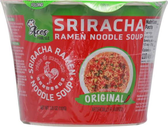 Aces Food Original Sriracha Ramen Noodle Soup (3.8 oz)