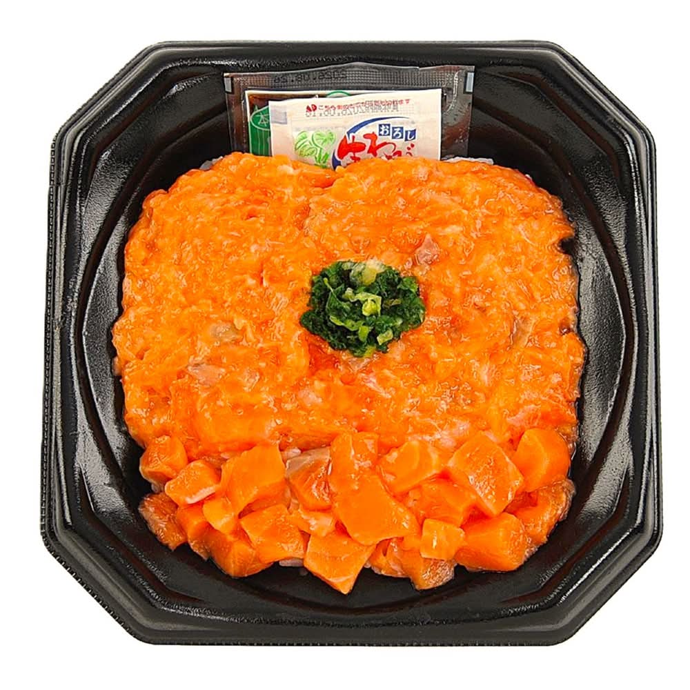 ◎粗びきサーモンたたき丼