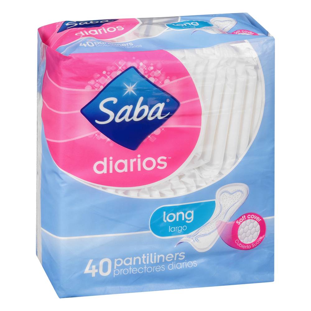 Saba Long Soft Cover Pantiliners (40 ct)