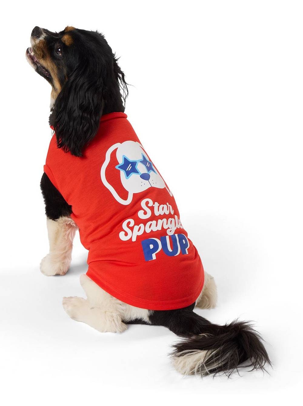 Top Paw® Star Spangled Pup Dog Tee (Color: Red, Size: Small)