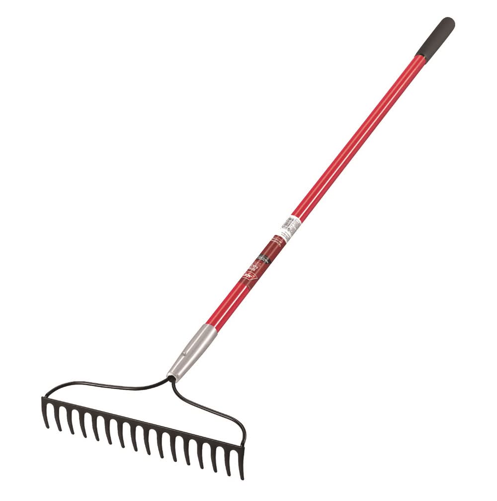 ACE 57 In. 16 Tine Steel Bow Rake Fiberglass Handle