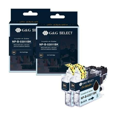 G&G Select Brother LC3011 New Compatible  Black Ink Cartridge 2 pack