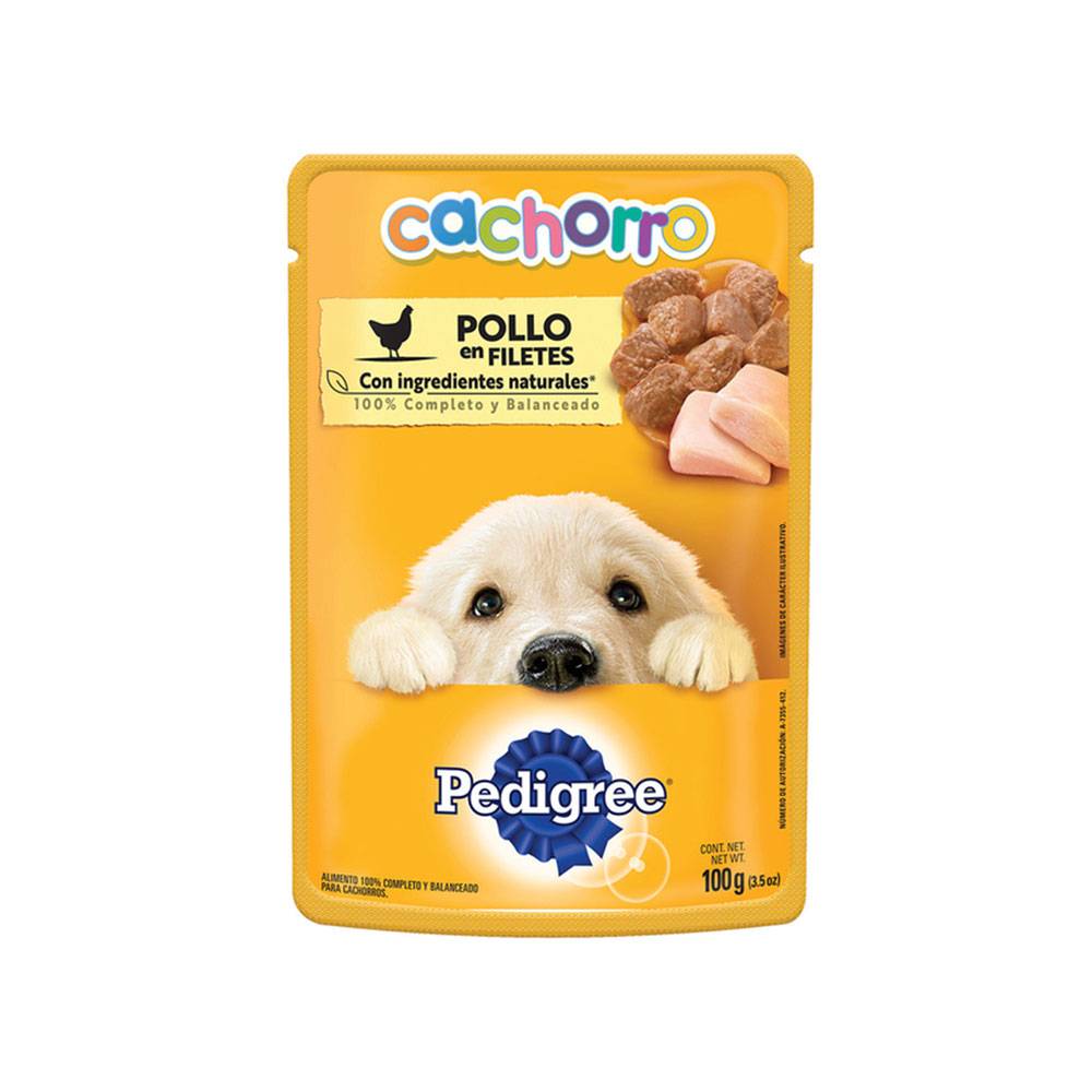 Pedigree alimento para cachorro sabor pollo (sobre 100 g)