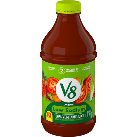 Order V8 Low Sodium Original 100% Vegetable Juice - 46 fl oz food online from Rite Aid store, Shawnee on bringmethat.com