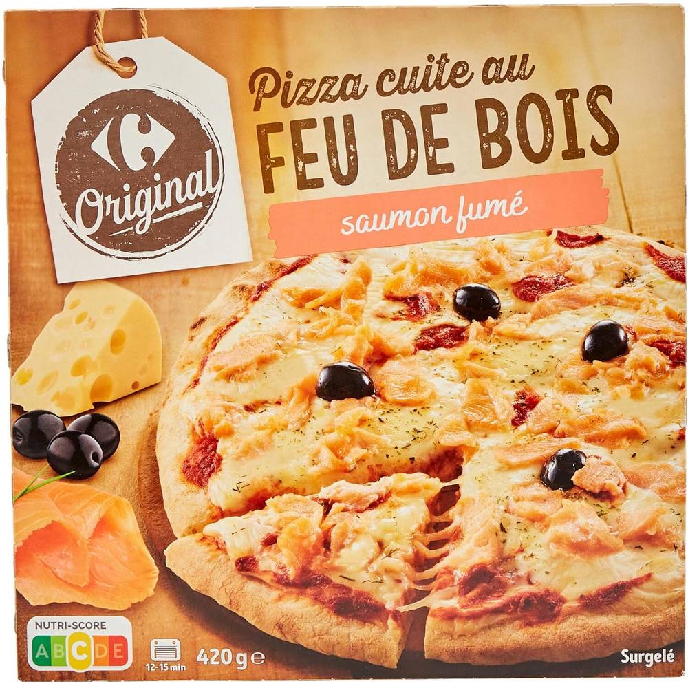 Carrefour Original - Pizza au saumon fumé (420g)