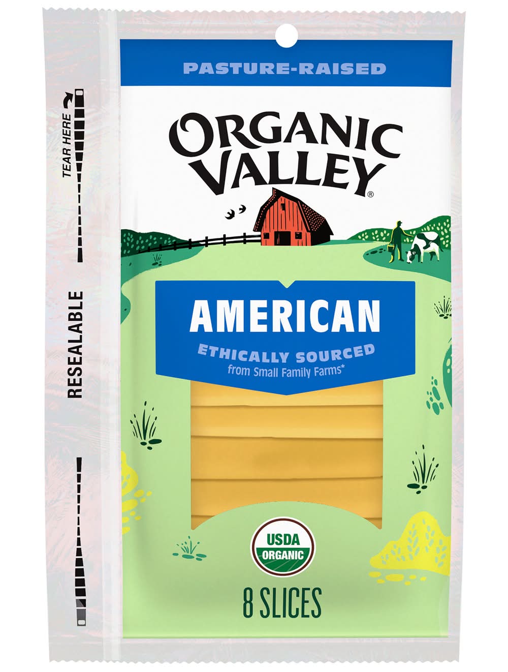 Organic Valley American Cheese Slices (6 oz, 8 ct)