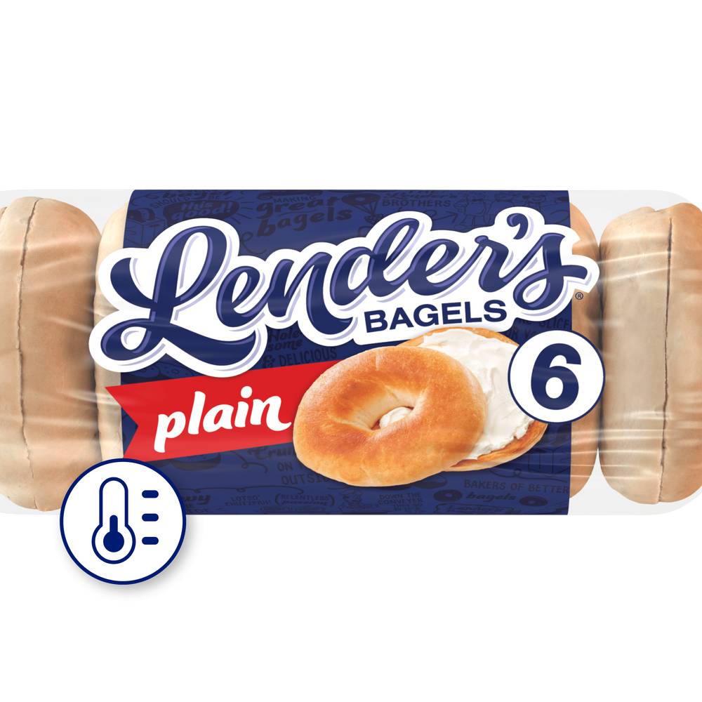 Lender's Pre-Sliced Plain Bagels (1.07 lbs)