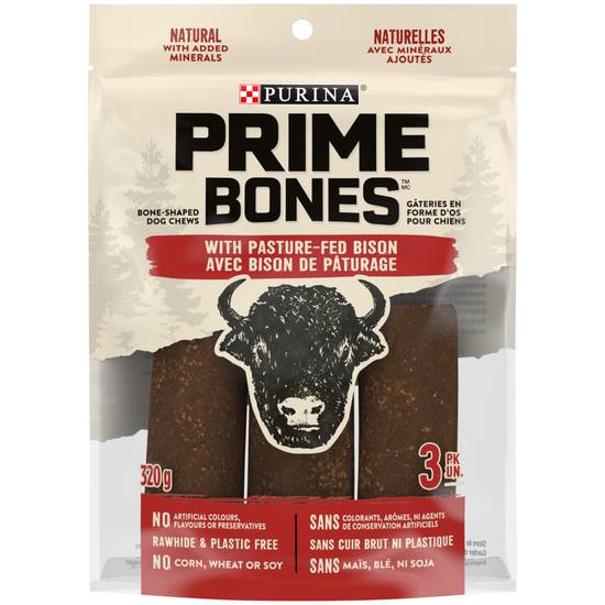 Prime Bones Dog Chews With Pasture-Fed Bison (320 g)