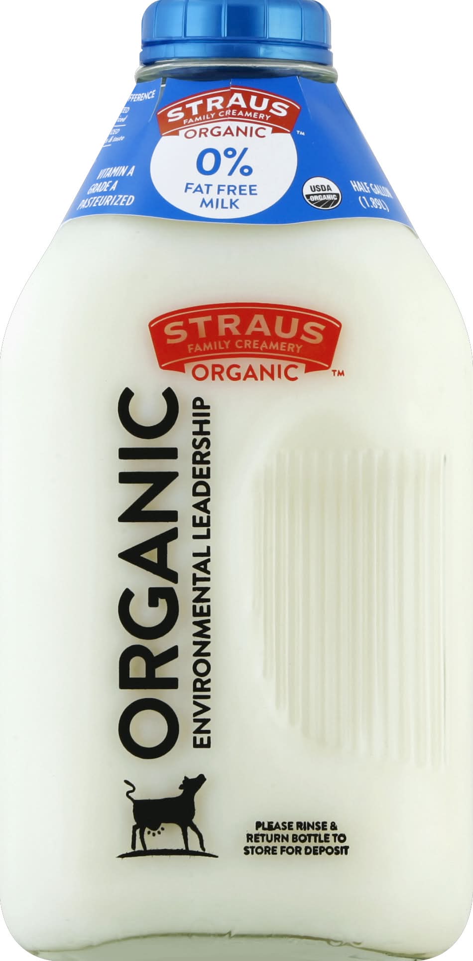 Straus Family Creamery Organic Fat Free Milk (1.89 L)