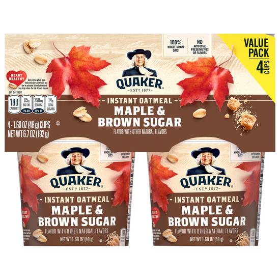 Quaker Value pack Maple & Brown Sugar Instant Oatmeal (4 ct)