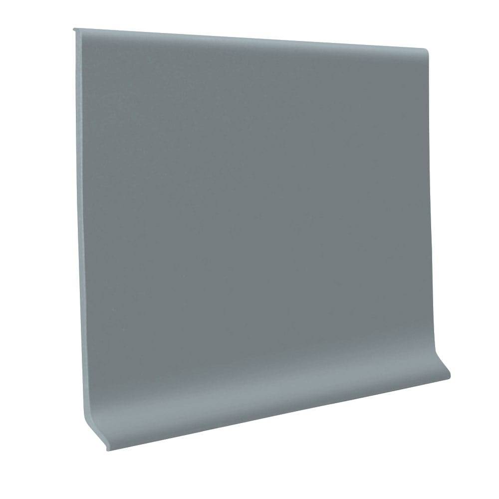 Flexco TP Rubber Cove Base Medium Gray 0.125-in T x 4-in W x 1440-in L Thermoplastic Rubber Wall Base | FC40CT1P014