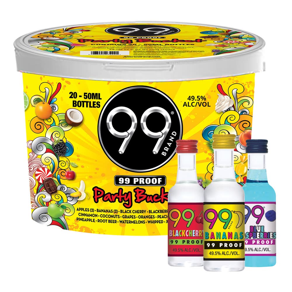 99 Brand Liqueur Party Bucket, Assorted (20 x 50 ml)