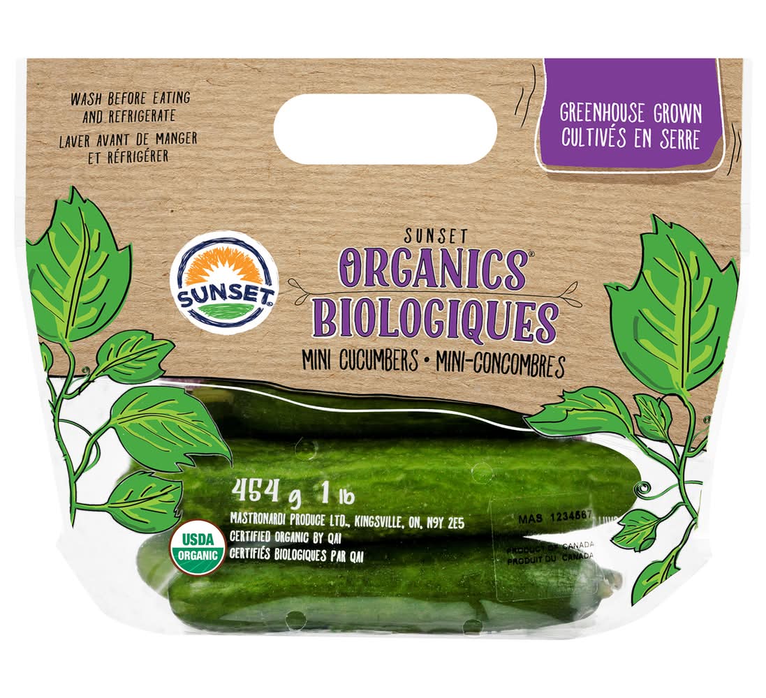 Sunset Organic Biologiques Mini Cucumbers (1 lbs)