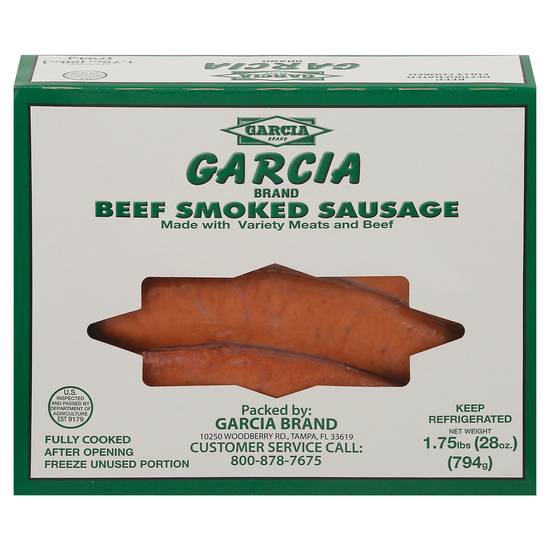 Garcia Beef Smoked Sausage (28 oz)