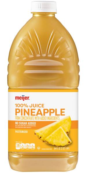 Meijer 100% Pineapple Juice, 64 oz