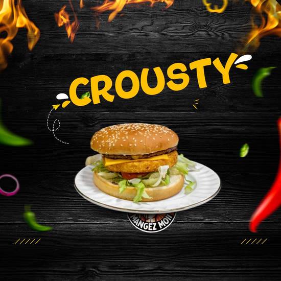 Menu crousty burger