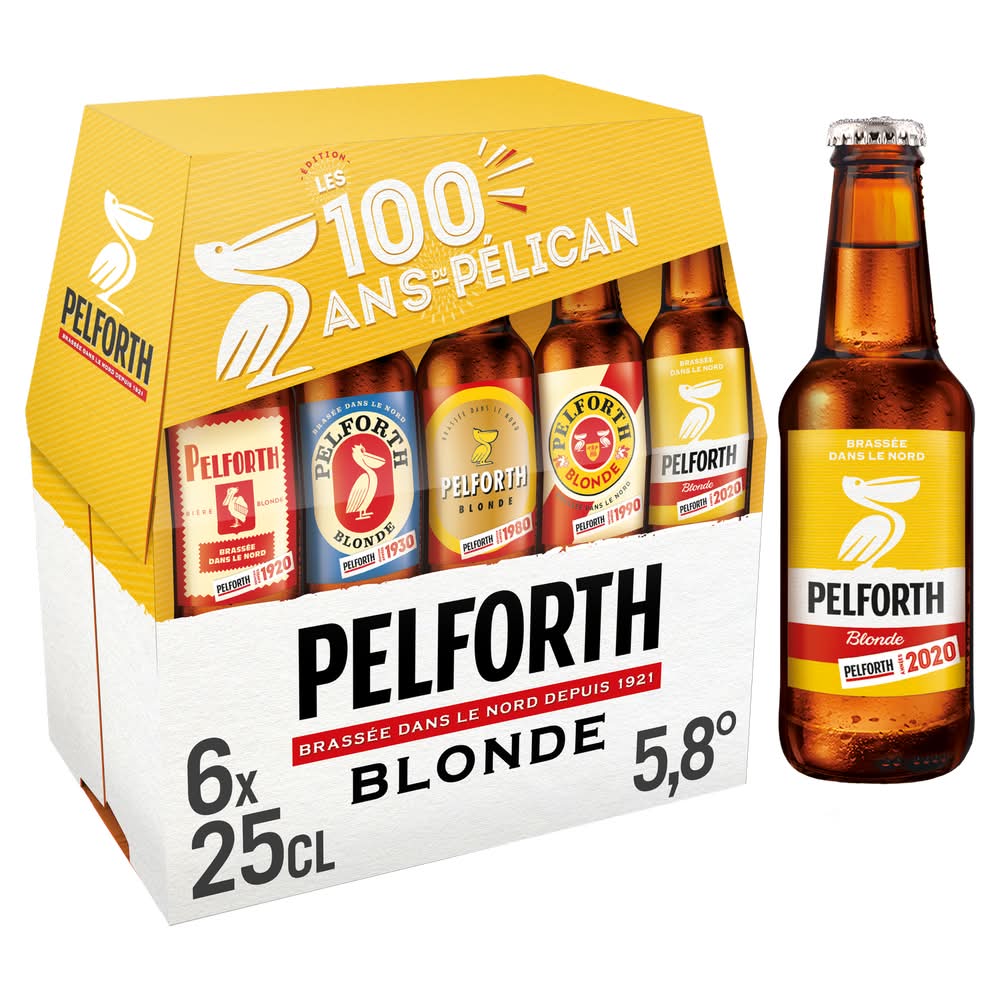 Pelforth - Bière blonde brassée (6 x 250ml)