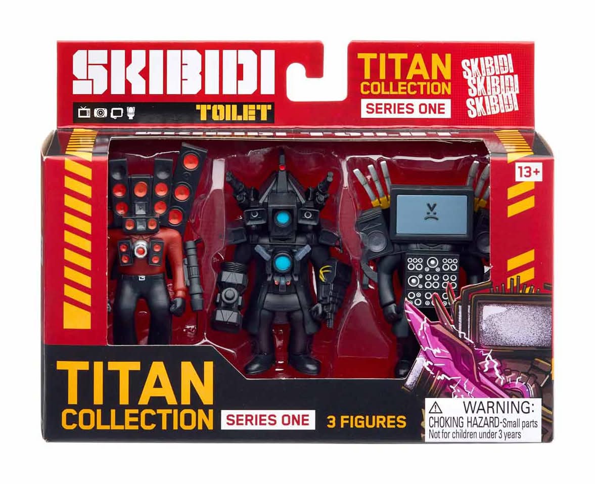 Skibidi Toilet Titan Mini Figure Set (3 ct)