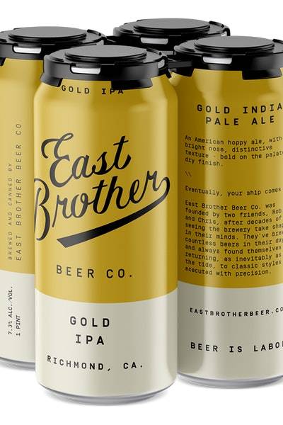 East Brother Beer Co. Gold Ipa Beer (4 ct, 16 fl oz)