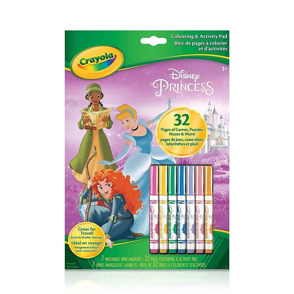 Crayola bloc de pages à colorier et d'activités disney princess - colour & activity pad disney princess