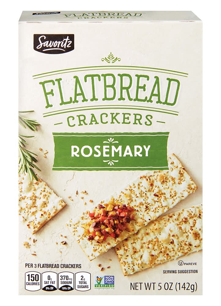 Savoritz Flatbread Crackers, Rosemary (5 oz)