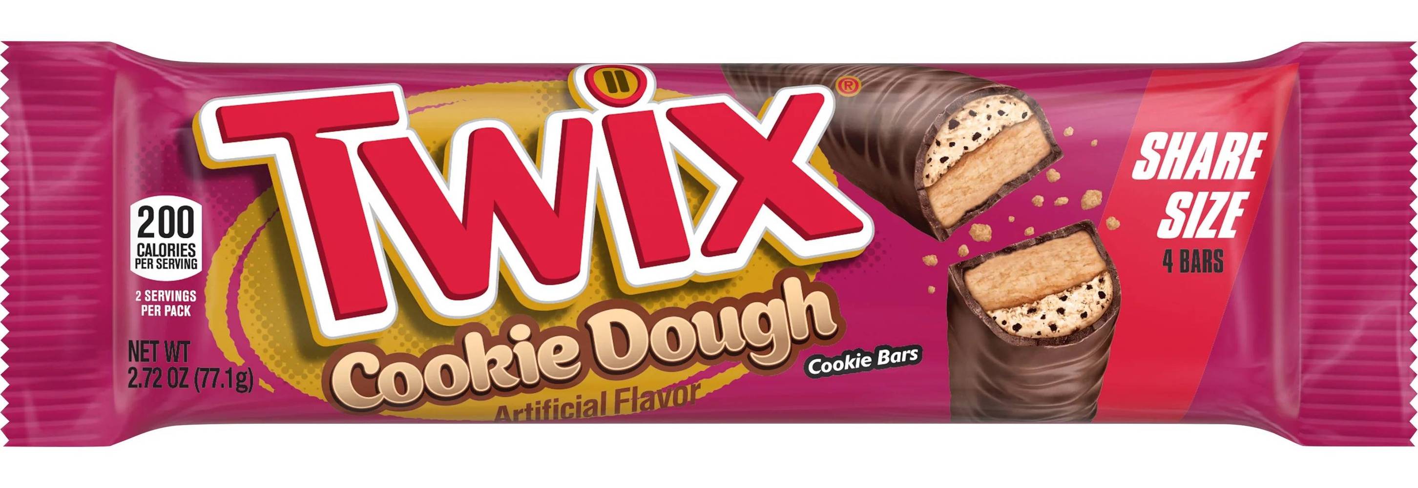 Twix Cookie Dough Cookies Bars Share Size (2.72oz)