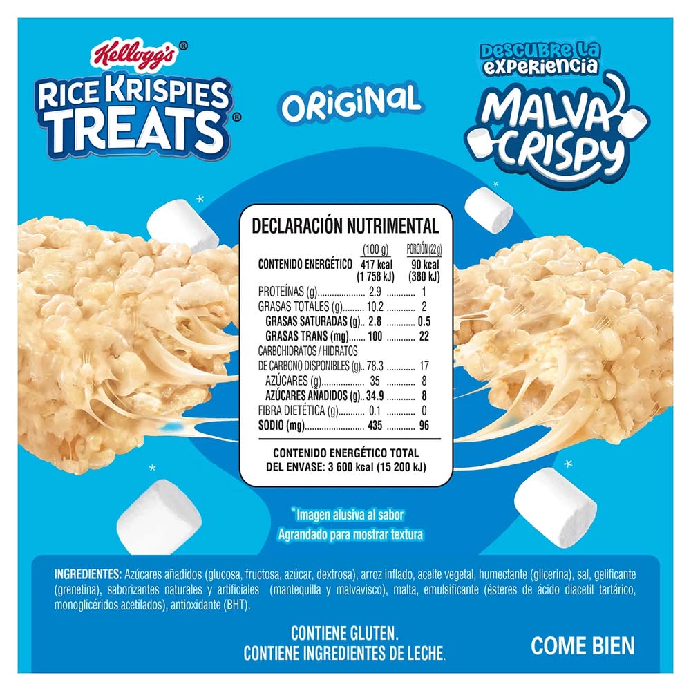 Rice Krispies Treats · Barras de arroz inflado, malvavisco (40 x 22 g)