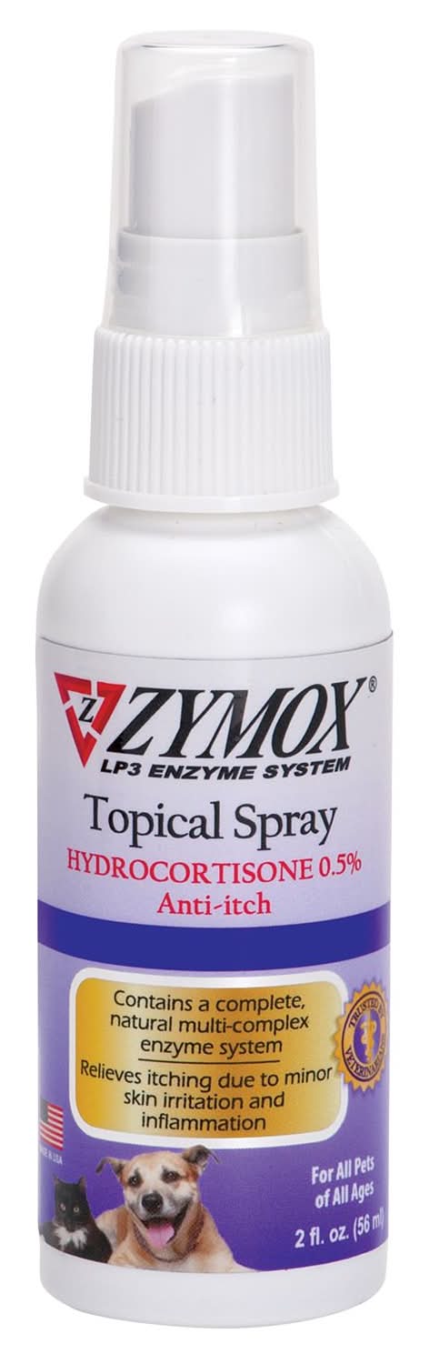 Zymox® 0.5% Hydrocortisone Topical Anti-Itch Pet Spray (Size: 2 Fl Oz)