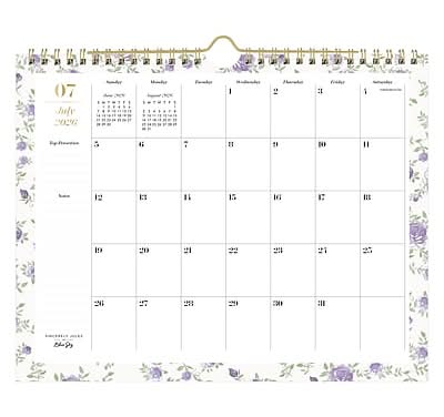 2026-2027 Blue Sky Sincerely Jules Forget Me Not 8.75 x 11 Academic Monthly Wall Calendar (159082)