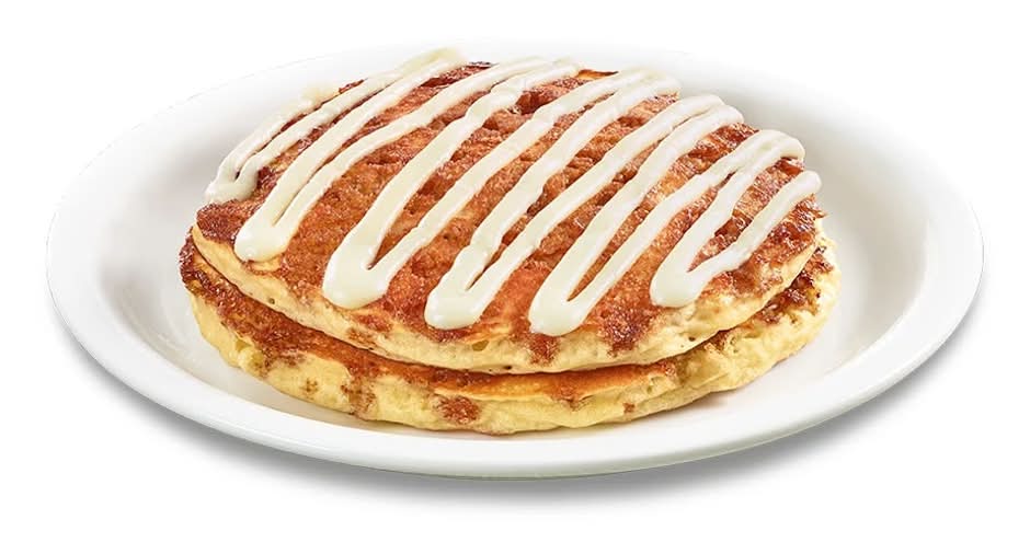Stack of Cinnamon Roll Pancakes