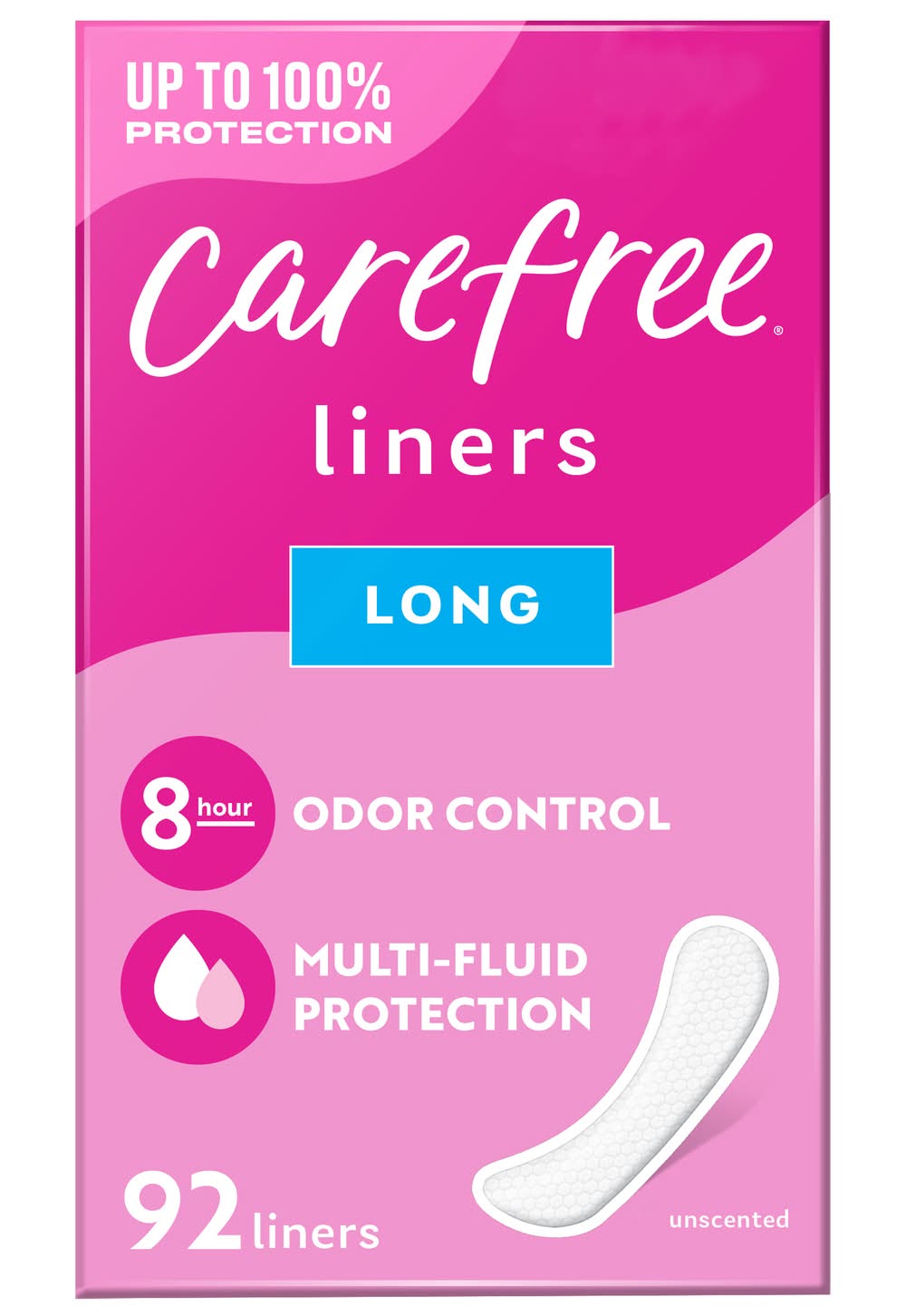 Carefree Long Liners (9.6 oz, 92 ct)