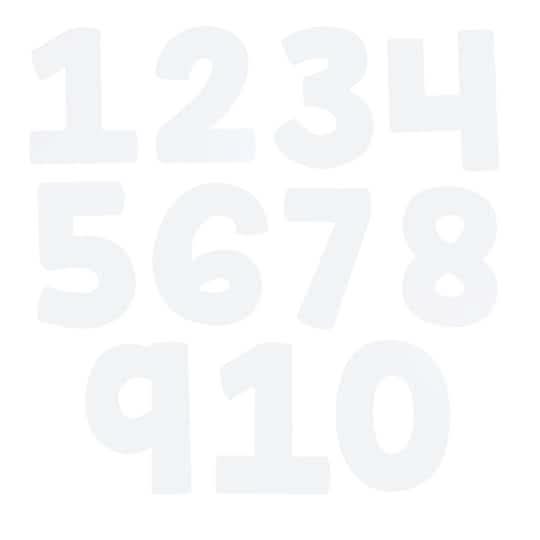 7" White Paper Collage Numbers By Creatology