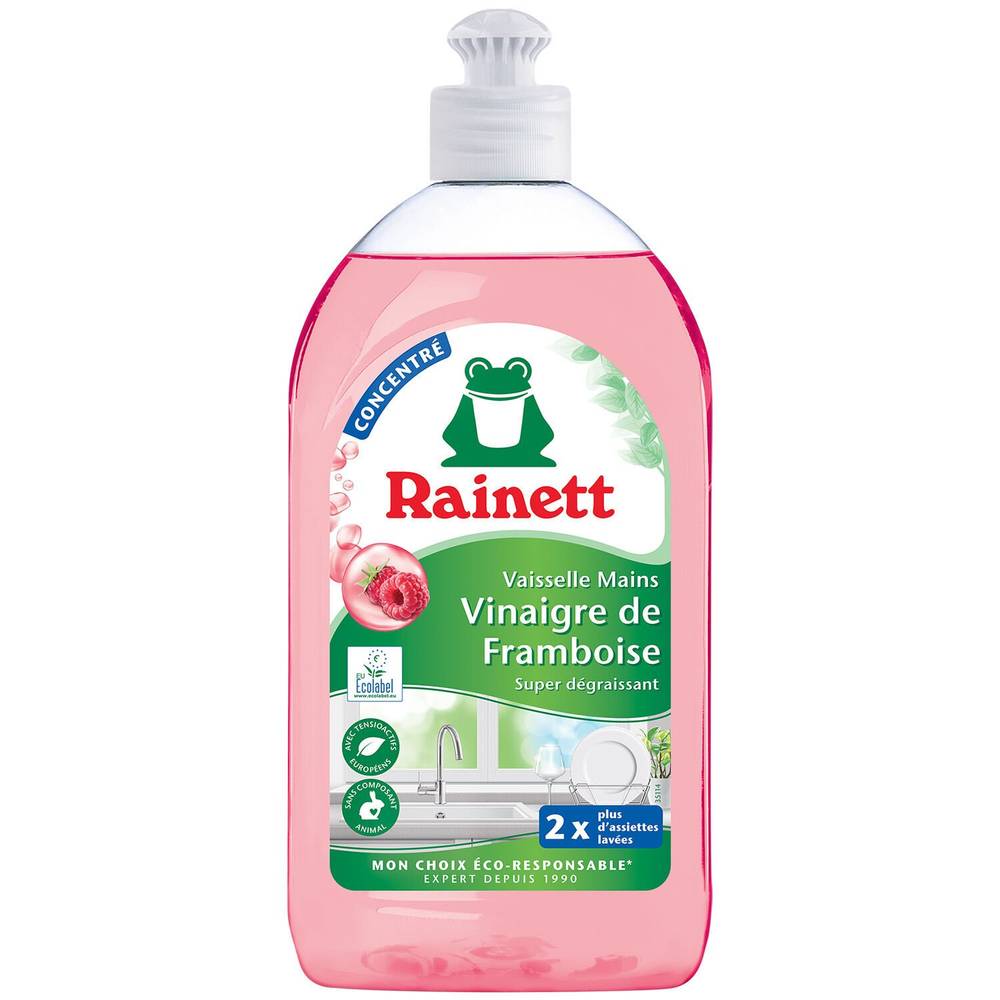 Rainett - Liquide vaisselle concentré au vinaigre de framboise ecolabel