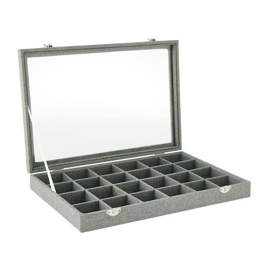 Gray Jewelry Tray With Lid By Bead Landing