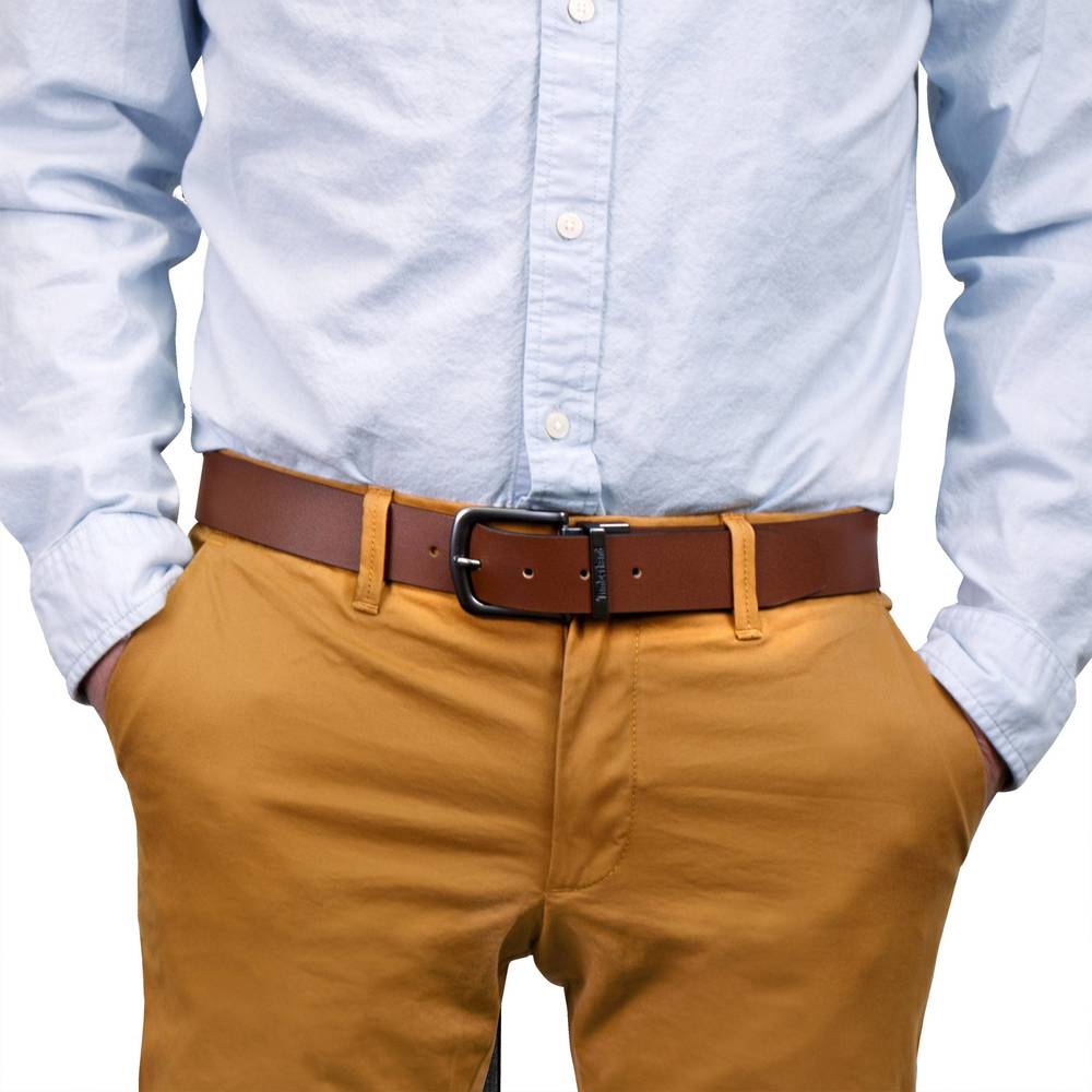 timberland leather belt