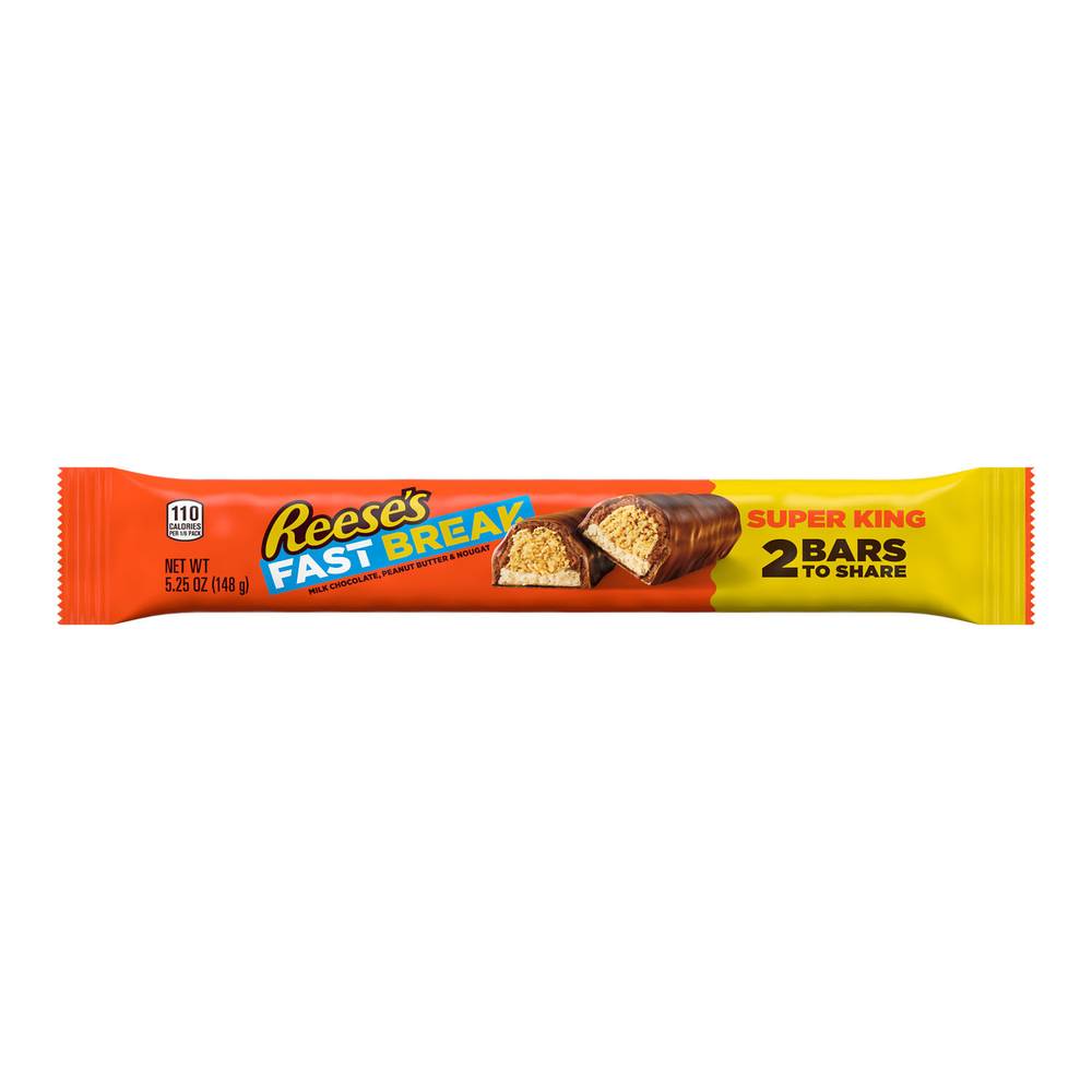 Reese's Fast Break Super King Size Candy Bars, Milk Chocolate, Peanut Butter, Nougat (5.25 oz, 2 ct)