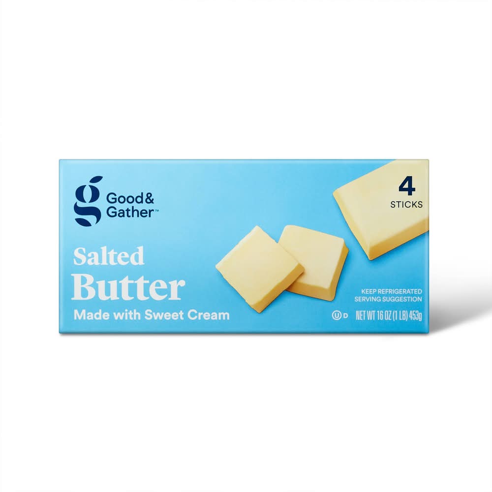 Good & Gather Salted Butter With Sweet Cream (16 oz, 4 ct)