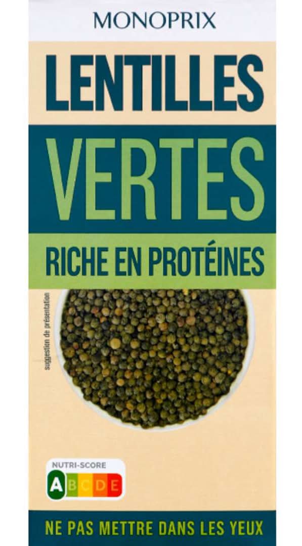 Monoprix - Lentilles verts (500g)
