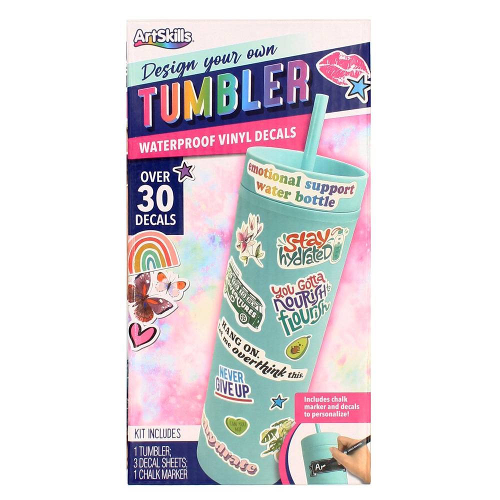 Art Skills Design Your Own Tumbler Kit, Multicolor (30 ct)