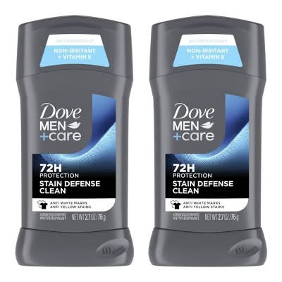Dove Men+Care Stain Defense Clean Deodorant (5.4 oz, 2 ct)