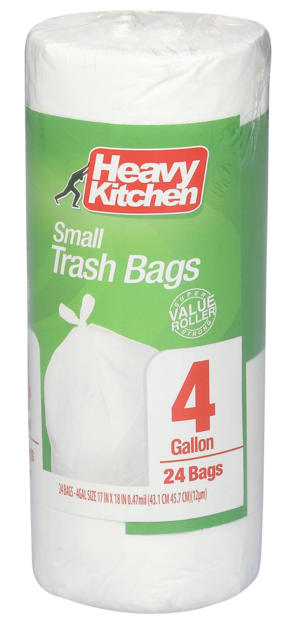 Heavy Kitchen Trash Bags, 43.1x45.7 cm, White (24 ct)